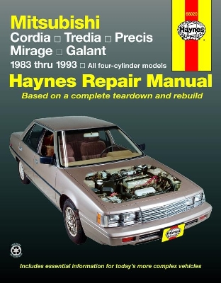 Book cover for Mitsubishi Cordia, Tredia, Galant, Precis & Mirage (1983-1993) Haynes Repair Manual (USA)