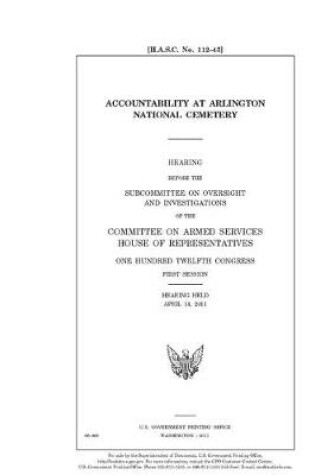 Cover of Accountability at Arlington National Cemetery