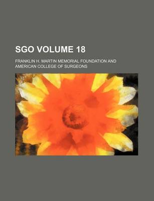 Book cover for Sgo Volume 18