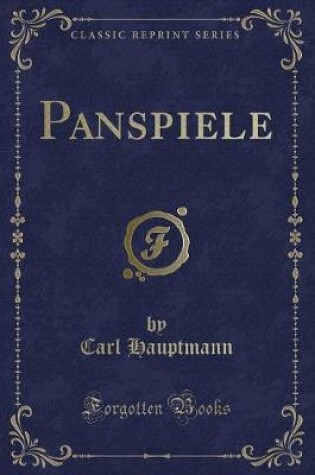 Cover of Panspiele (Classic Reprint)