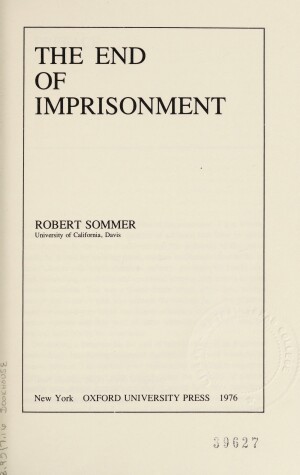 Cover of The End of Imprisonment