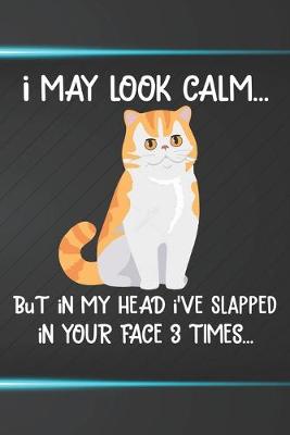 Book cover for I May Look Calm But In My Head I've Slapped In Your Face 3 Times Notebook Journal