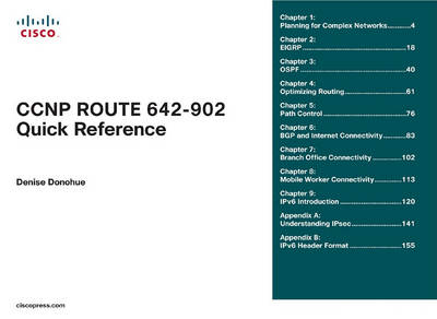 Book cover for CCNP Route 642-902 Quick Reference