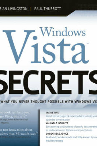 Cover of Windows Vista Secrets