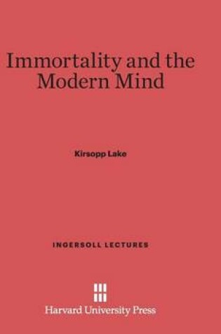 Cover of Immortality and the Modern Mind