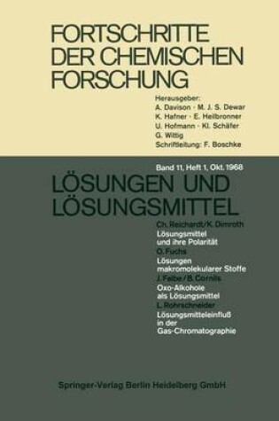 Cover of Fortschritte der chemischen Forschung