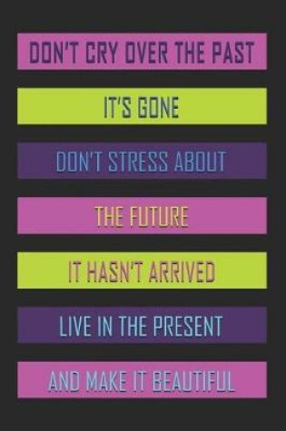 Cover of Don't Cry Over The Past It's Gone, Don't Stress About The Future It Hasn't Arrived, Live In The Present And Make It Beautiful