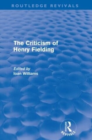 Cover of The Criticism of Henry Fielding