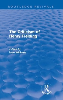 Book cover for The Criticism of Henry Fielding