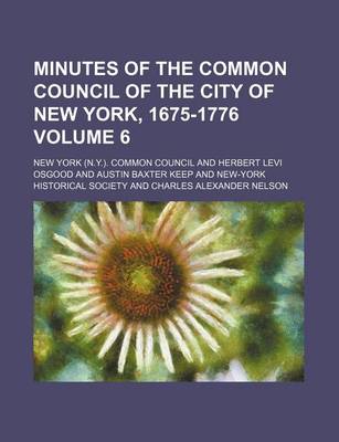 Book cover for Minutes of the Common Council of the City of New York, 1675-1776 Volume 6