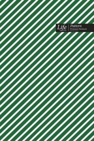 Cover of Striped Pattern Composition Notebook, Dotted Lines, Wide Ruled Medium Size 6 x 9 Inch (A5), 144 Sheets Green Cover