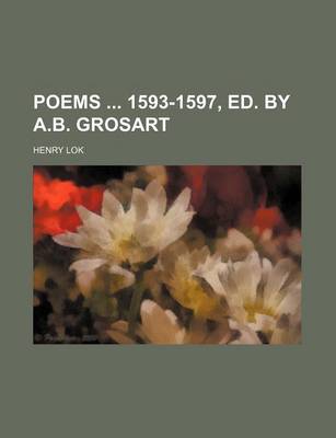 Book cover for Poems 1593-1597, Ed. by A.B. Grosart