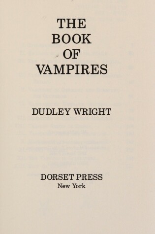 Cover of The History of Vampires