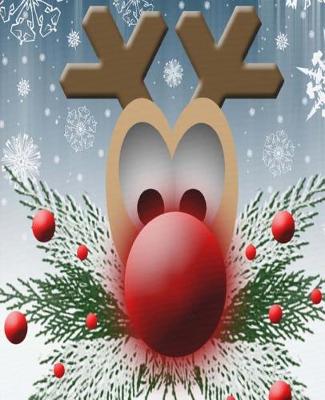 Book cover for Christmas Reindeer Funny Holiday Humor School Comp Book 130 Pages