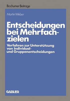 Cover of Entscheidungen bei Mehrfachzielen