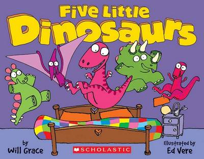 Book cover for Five Dinosaurs Jumping on the Bed