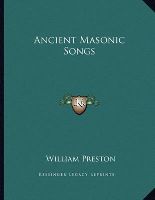Book cover for Ancient Masonic Songs