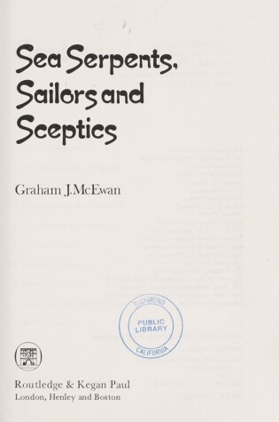 Cover of Sea Serpents, Sailors and Sceptics