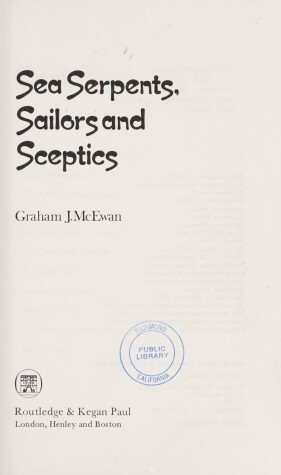 Cover of Sea Serpents, Sailors and Sceptics