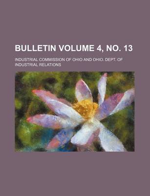 Book cover for Bulletin Volume 4, No. 13