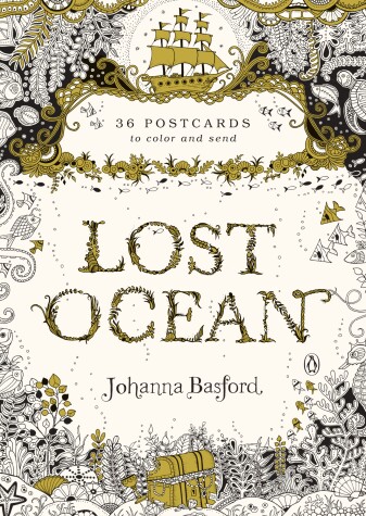 Book cover for Lost Ocean: 36 Postcards to Color and Send