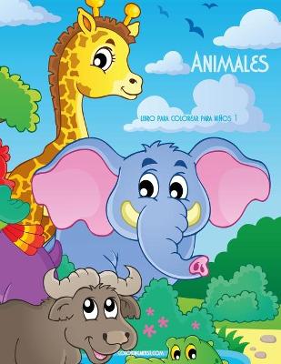 Book cover for Animales libro para colorear para niños 1