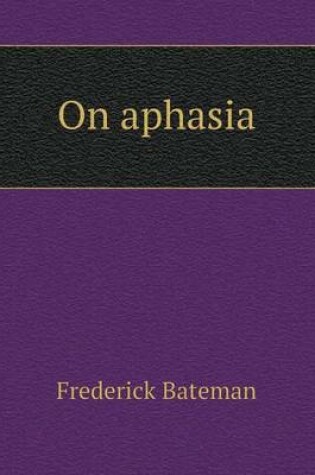 Cover of On Aphasia