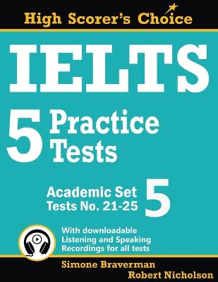 Book cover for IELTS 5 Practice Tests, Academic Set 5