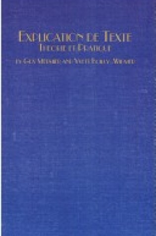 Cover of Explication de Texte