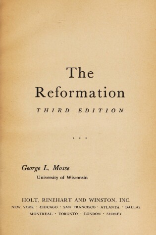 Cover of The Reformation