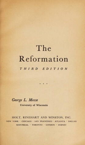Cover of The Reformation