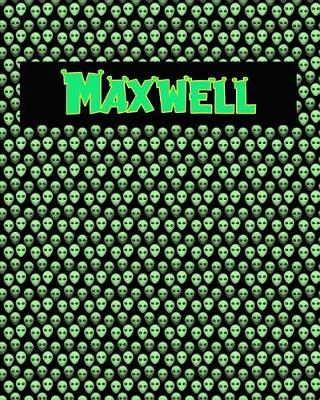 Book cover for 120 Page Handwriting Practice Book with Green Alien Cover Maxwell