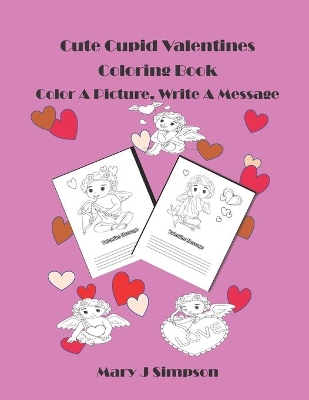 Book cover for Cute Cupids Valentines Coloring Book