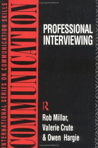 Cover of Professional Interviewing