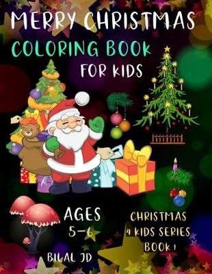 Book cover for Merry Christmas Coloring Book for Kids Ages 5-6