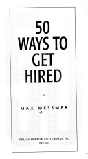 Book cover for 50 Ways to Get Hired