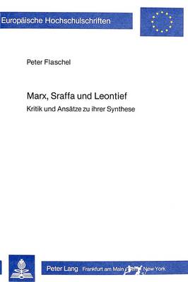 Cover of Marx, Sraffa Und Leontief