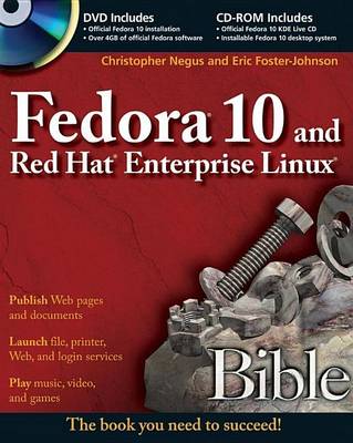 Book cover for Fedora 10 and Red Hat Enterprise Linux Bible