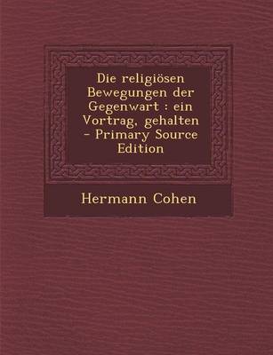 Book cover for Die Religiosen Bewegungen Der Gegenwart