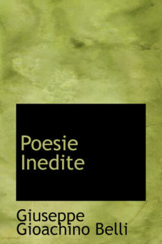 Cover of Poesie Inedite