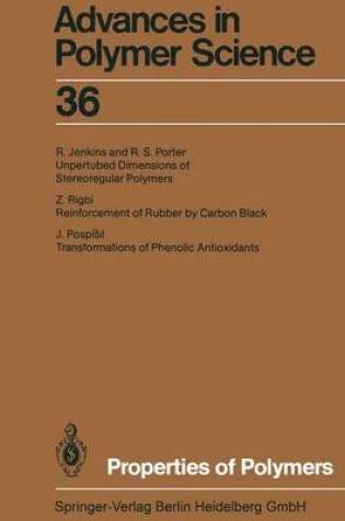 Cover of Properties of Polymers