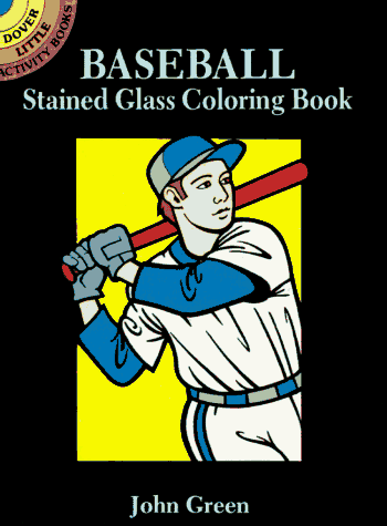 Book cover for Baseball Stained Glass Colouring Book