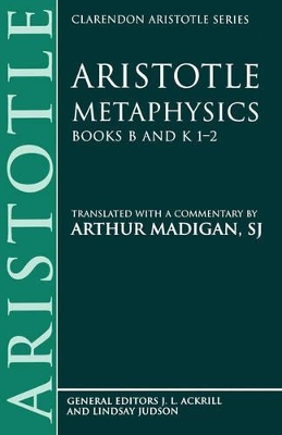 Book cover for Aristotle: Metaphysics Books B and K 1-2