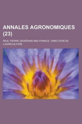 Cover of Annales Agronomiques (23 )