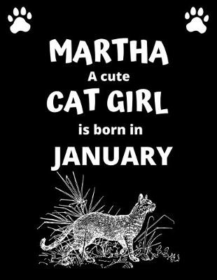 Book cover for MARTHA a cute cat girl is born in January