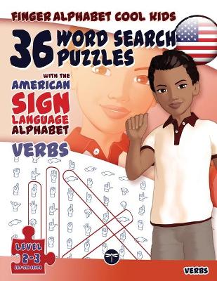 Cover of 36 Word Search Puzzles  - American Sign Language Alphabet - Verbs