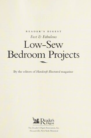 Cover of F&f Low-Sew Bedrm PB