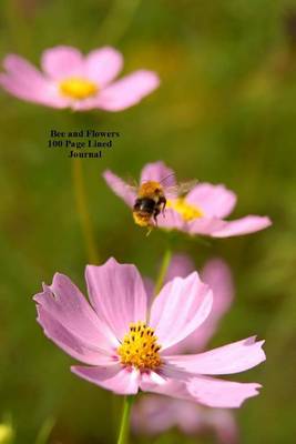 Book cover for Bee and Flowers 100 Page Lined Journal