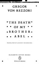 Book cover for The Death of My Brother Abel