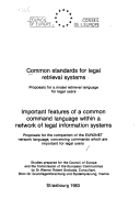 Book cover for Common standards for legal retrieval systems